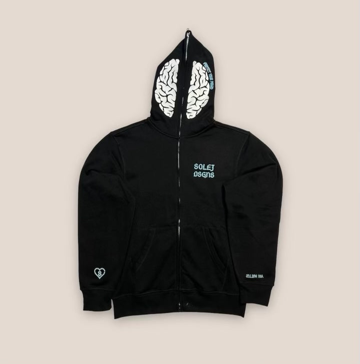 PROTECT YOUR MIND FULL ZIP UP HOODIE